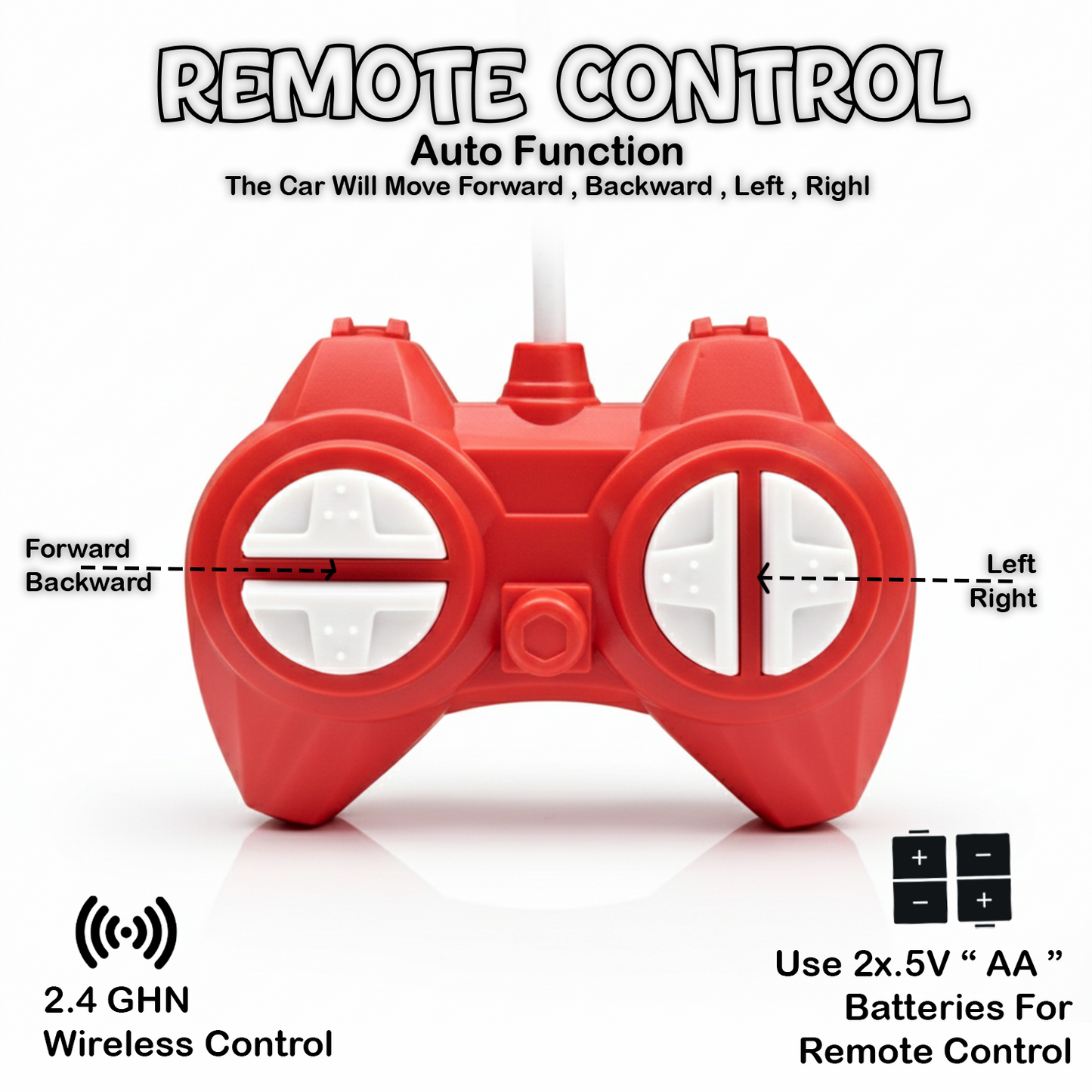 Small RC Stunt Car for Kids | Rechargeable High-Speed Remote Control Car In Red