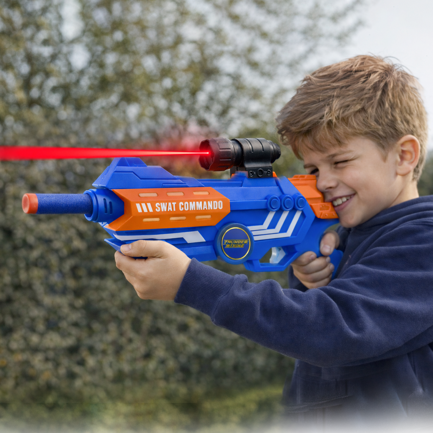 116M-Bullet Gun Toy - Safe Plastic Gun with 10 Bullets, Effective Range of 40 Feet, Ideal for Kids Above 3 Years, BIS Approve- (Blue)