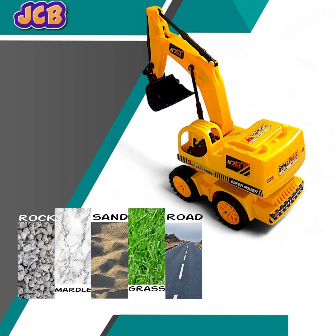 Remote-Controlled JCB Digger Toy for Kids with Movable Shovel, Lights & Realistic Design โ Indoor/Outdoor Construction Vehicle Play Toy (Yellow, 8037)