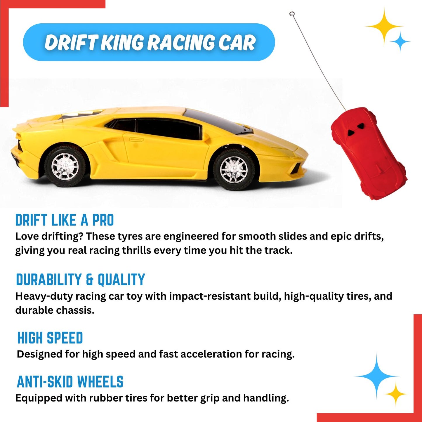 Lamborghini Car Toy ā Drift King Remote Control Racing Car (555)