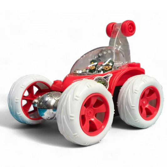 Foggy 360° Rotating RC Stunt Car for Kids | Rechargeable High-Speed Remote Control Car – Red