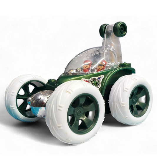 Foggy 360° Rotating RC Stunt Car for Kids | Rechargeable High-Speed Remote Control Car – Green