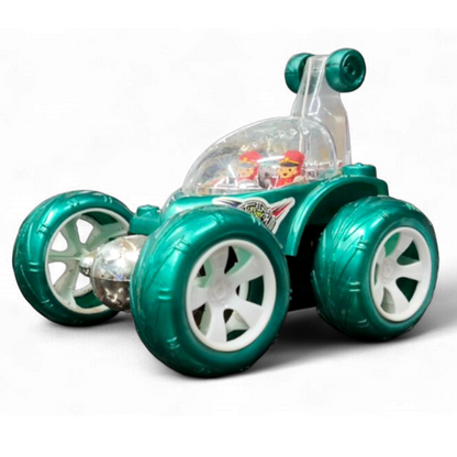 Fancy 360° Rotating RC Stunt Car for Kids | Rechargeable High-Speed Remote Control Car – Green