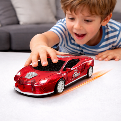 Translucent Red Glitter RC Sports Car for Kids | High-Speed Rechargeable Toy