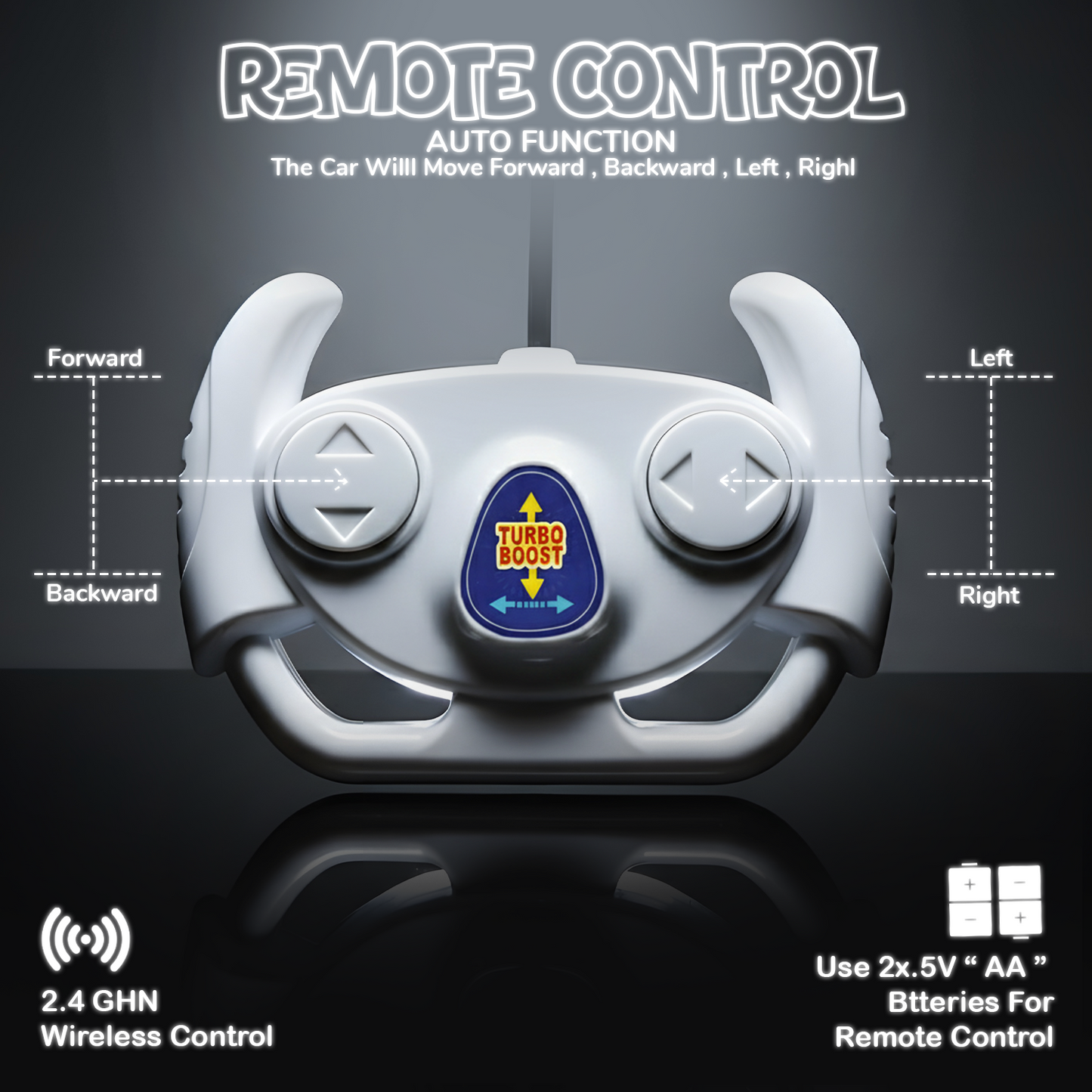 3D Metallic Sparkling Remote Control Car for Kids | High-Speed Rechargeable RC Car