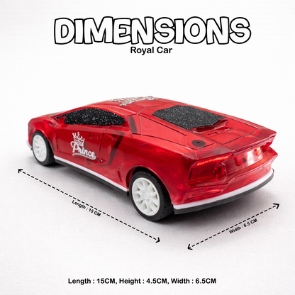 Translucent Red Glitter RC Sports Car for Kids | High-Speed Rechargeable Toy
