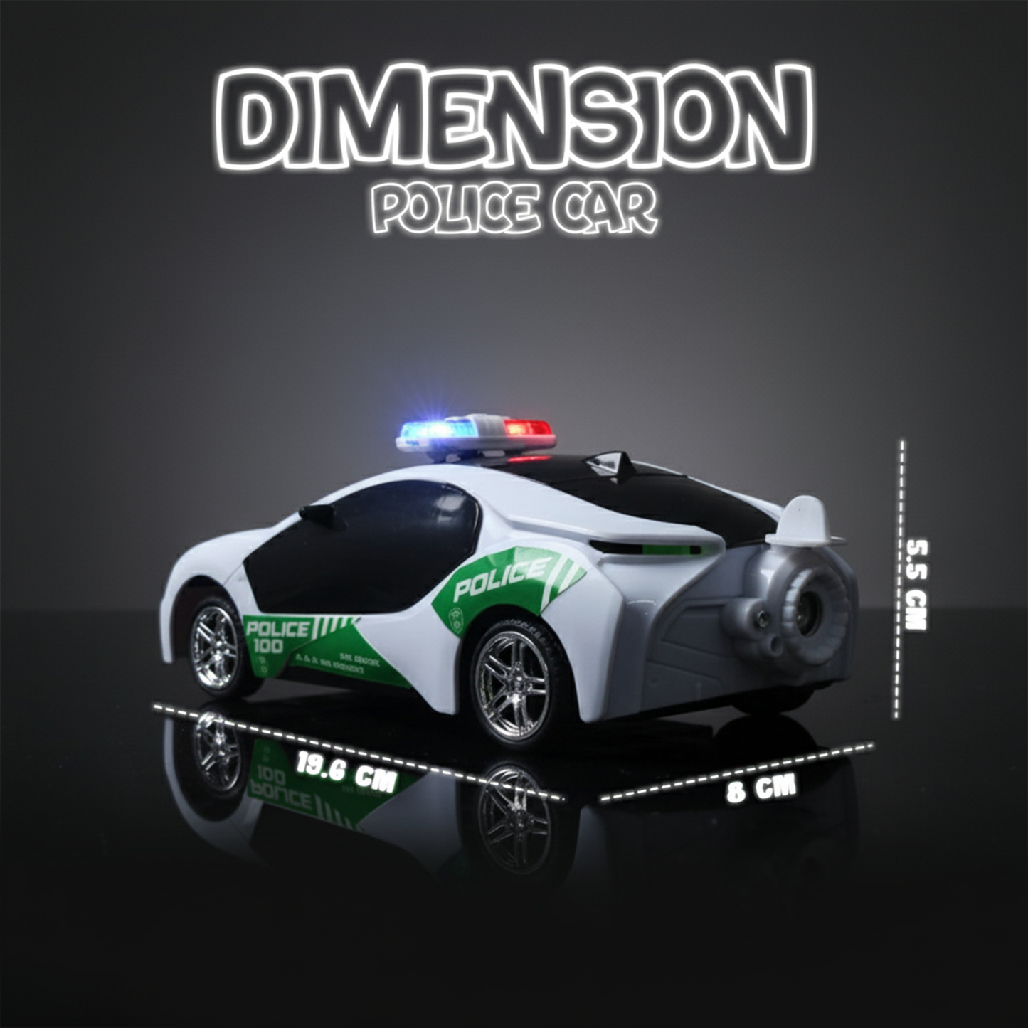 Police Remote Control Car for Kids | Rechargeable High-Speed RC Police Car in Green