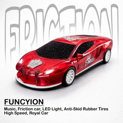 Translucent Red Glitter RC Sports Car for Kids | High-Speed Rechargeable Toy