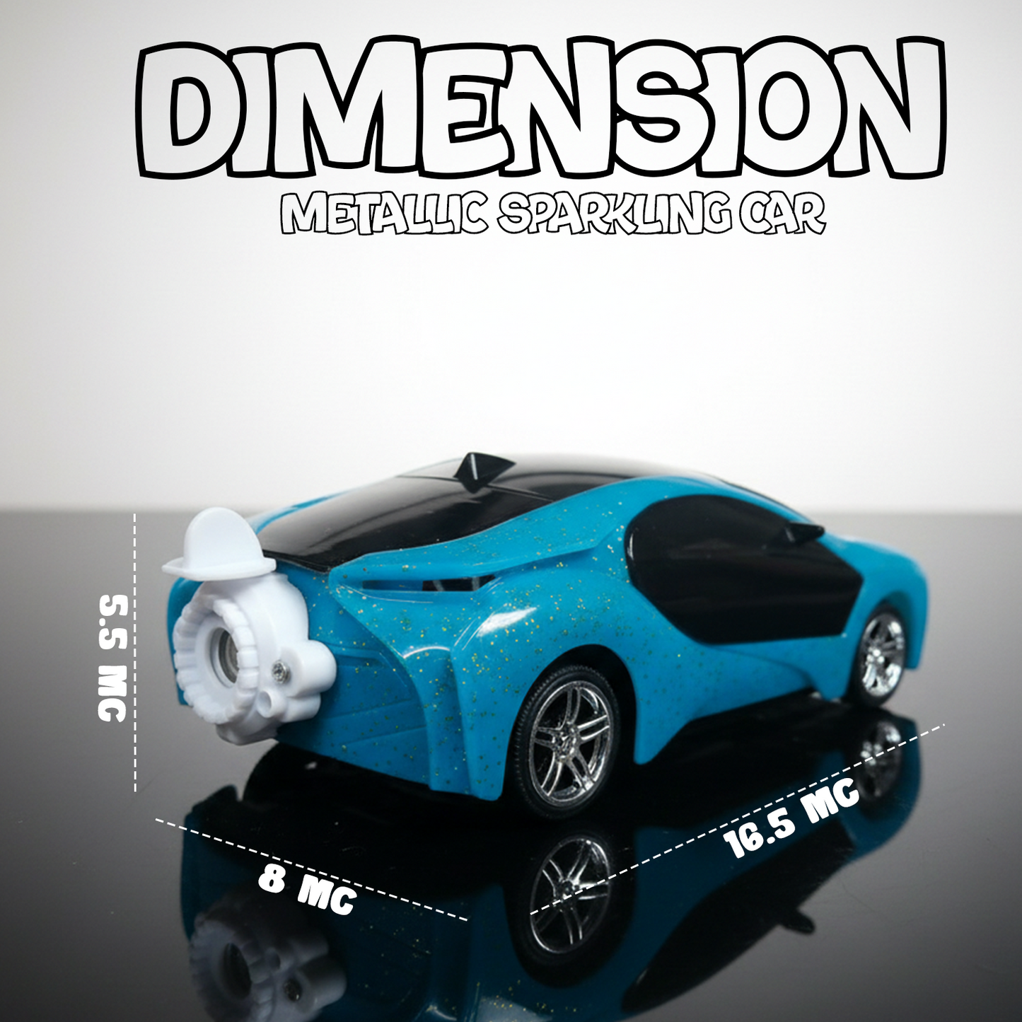 3D Metallic Sparkling Remote Control Car for Kids | High-Speed Rechargeable RC Car