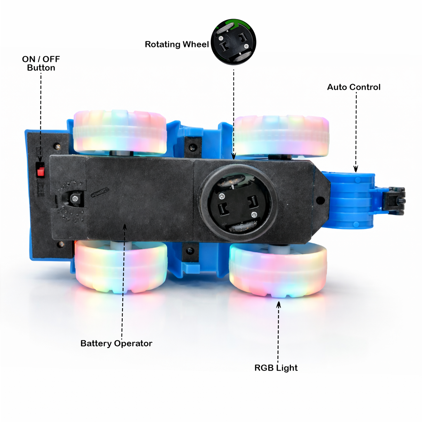 Kids Toy Excavator Truck | Blue Construction Digger with Moving Arm – Fun Interactive Play Vehicle