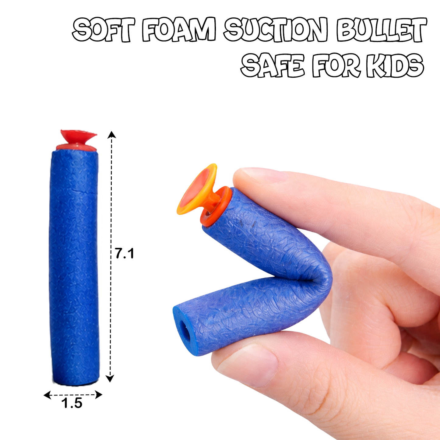 116M-Bullet Gun Toy - Safe Plastic Gun with 10 Bullets, Effective Range of 40 Feet, Ideal for Kids Above 3 Years, BIS Approve- (Red)