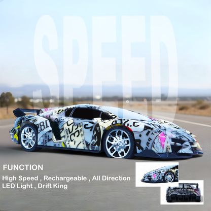 Brant Aqua Blue RC Sports Car for Kids | High-Speed Rechargeable Toy – Sleek