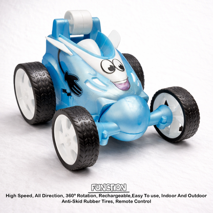 Small Stunt RC Car for Kids | Rechargeable High-Speed Remote Control Car – Glassy Blue