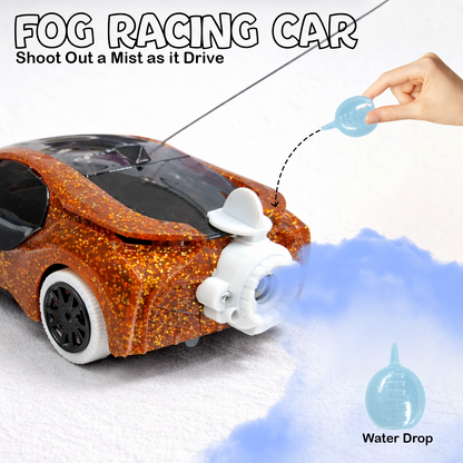 Remote Control 2 Way RC Car, Hgih Speed, Smoke Car, LED Light (Yellow)