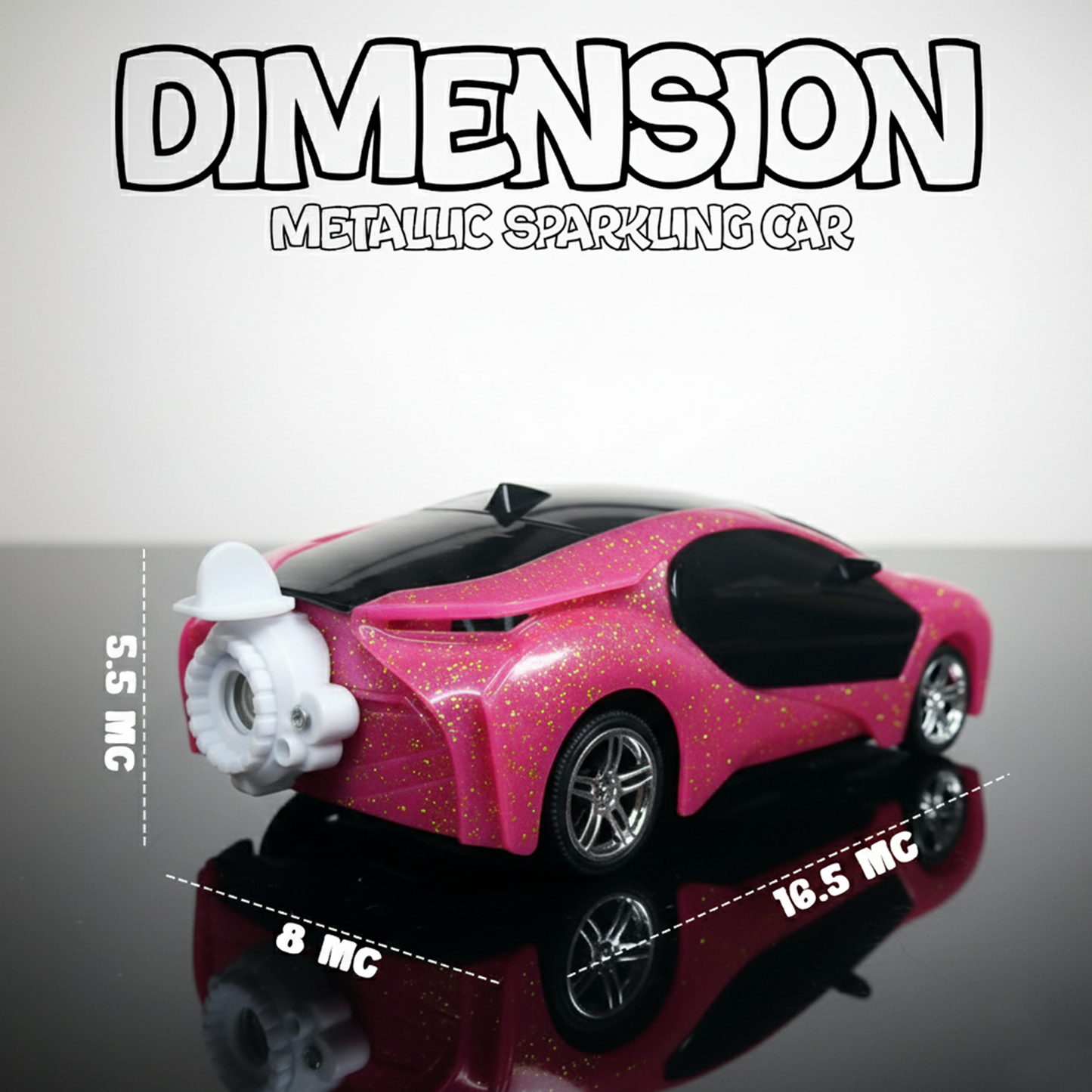 3D Metallic Sparkling RC Car for Kids – High-Speed Rechargeable Remote Control Car