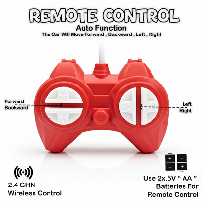 Small RC Stunt Car for Kids | Rechargeable High-Speed Remote Control Car In Red