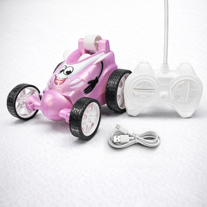 Small Stunt RC Car for Kids | Rechargeable High-Speed Remote Control Car – Glassy pink