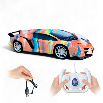 Vibrant Orange RC Sports Car for Kids | High-Speed Rechargeable Toy – Symmetric Design