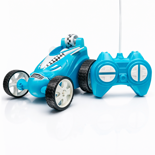 Small Stunt RC Car for Kids | Rechargeable High-Speed Remote Control Car with LED Lights – Blue