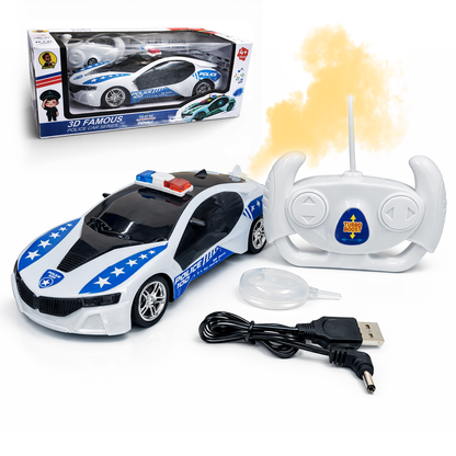 Police Remote Control Car for Kids | Rechargeable High-Speed RC Police Car In Blue