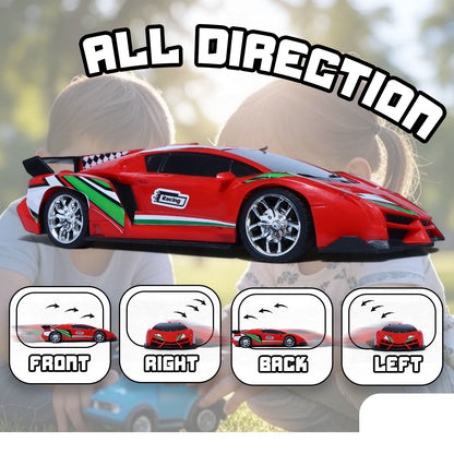 RC Racing Car for Kids | Rechargeable High-Speed Remote Control Sports Car with LED Lights In Red