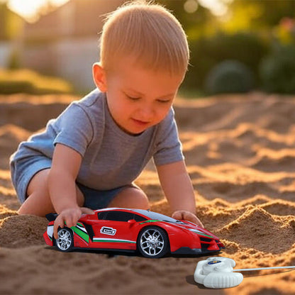 RC Racing Car for Kids | Rechargeable High-Speed Remote Control Sports Car with LED Lights In Red