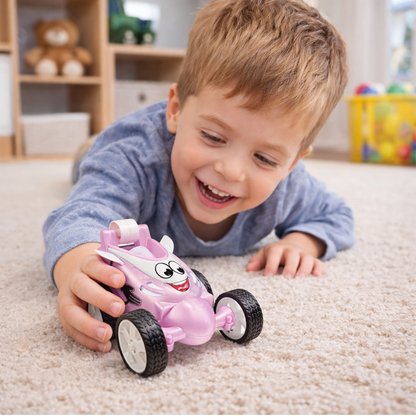 Small Stunt RC Car for Kids | Rechargeable High-Speed Remote Control Car – Glassy pink