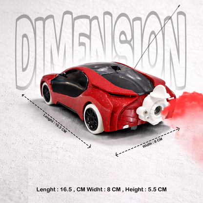Remote Control 2 Way RC Car, Hgih Speed, Smoke Car, LED Light (Red)