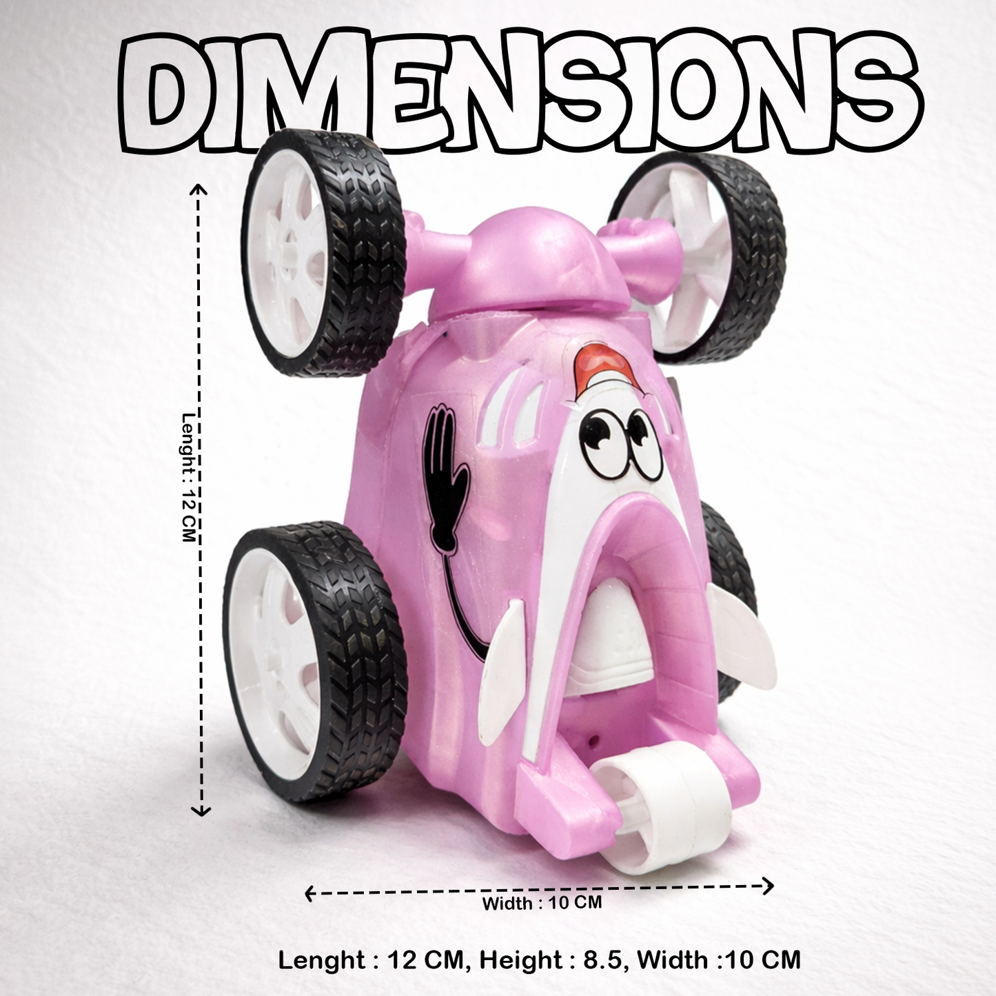 Small Stunt RC Car for Kids | Rechargeable High-Speed Remote Control Car – Glassy pink