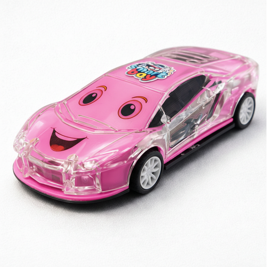 Smiley Push & Go Toy Car for Kids | Durable Fun Play Car – Pink