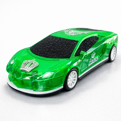 Translucent Neon Green Glitter RC Sports Car for Kids | High-Speed Rechargeable Supercar