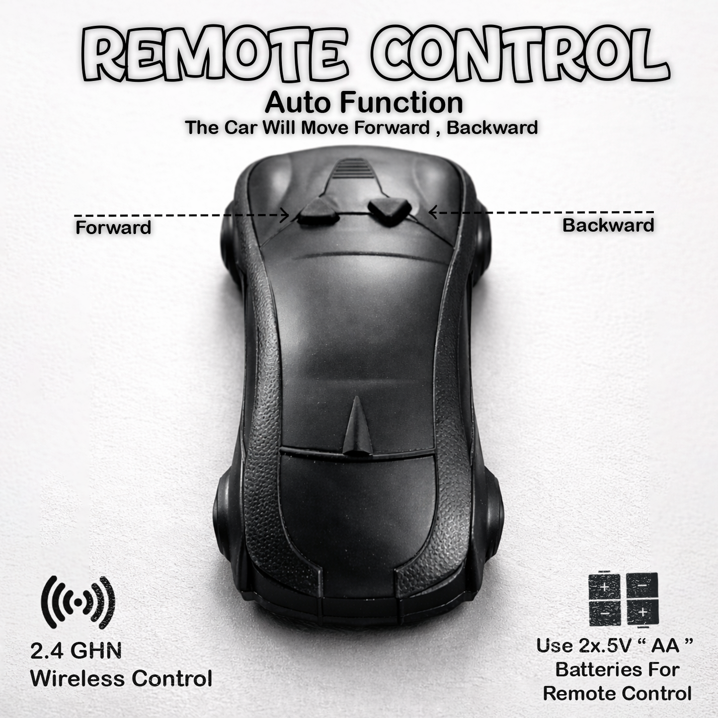 Remote Control 2 Way RC Car, Hgih Speed, Smoke Car, LED Light (Red)