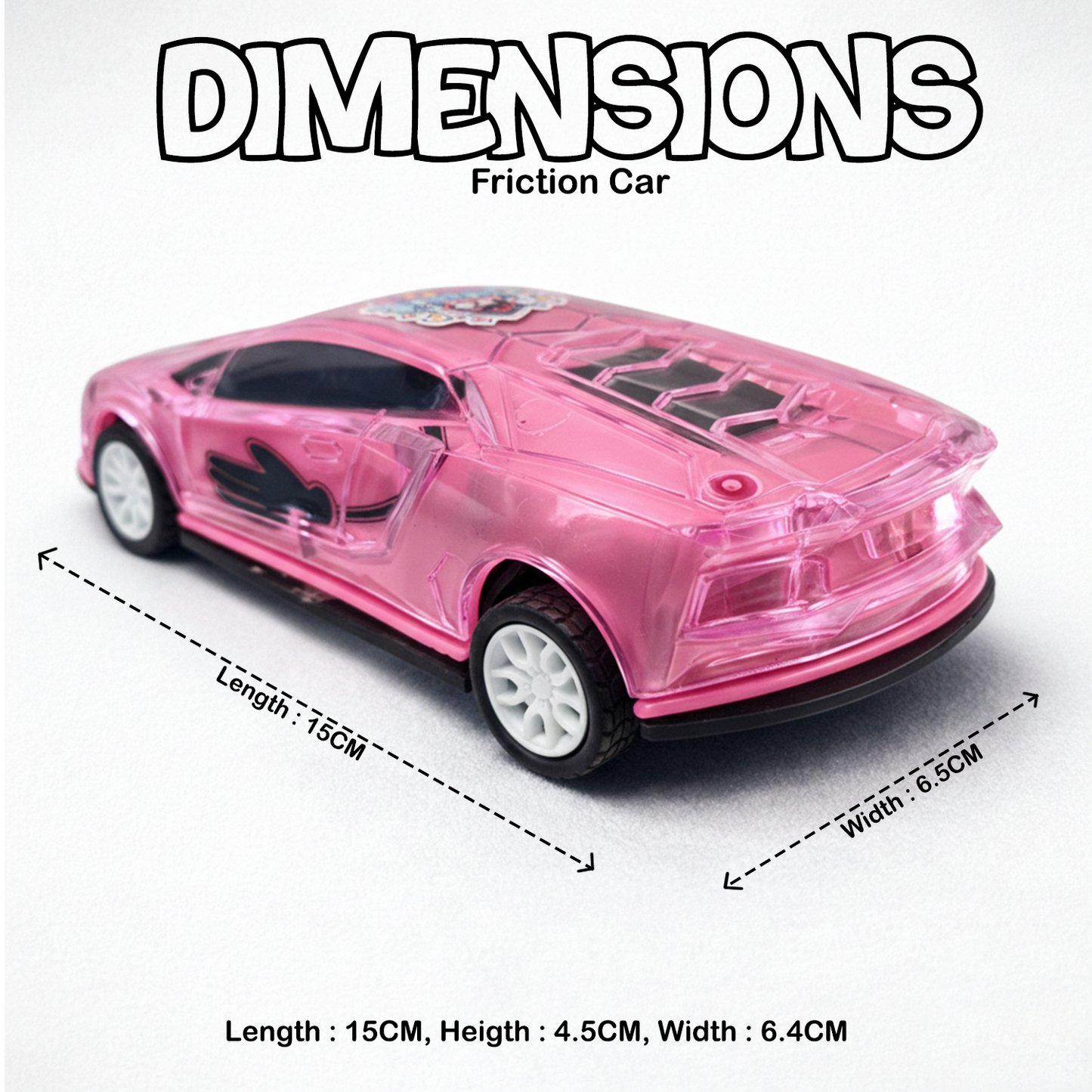 Smiley Push & Go Toy Car for Kids | Durable Fun Play Car – Pink