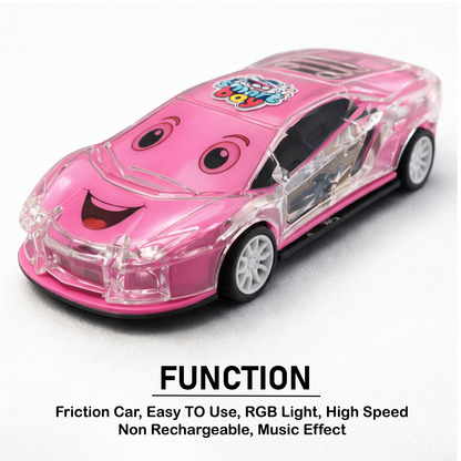 Smiley Push & Go Toy Car for Kids | Durable Fun Play Car – Pink