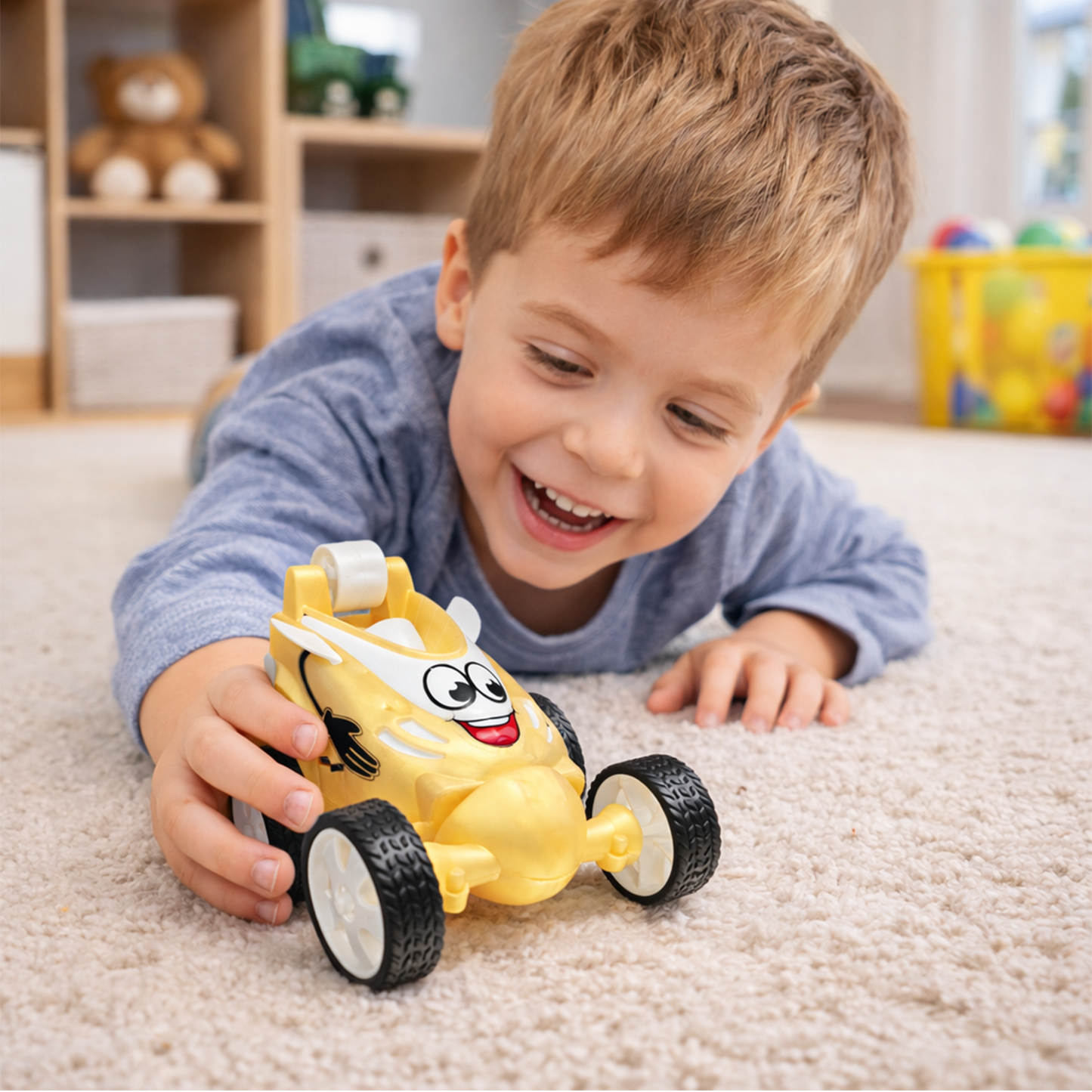 Small Stunt RC Car for Kids | Rechargeable High-Speed Remote Control Car – Glassy Skin