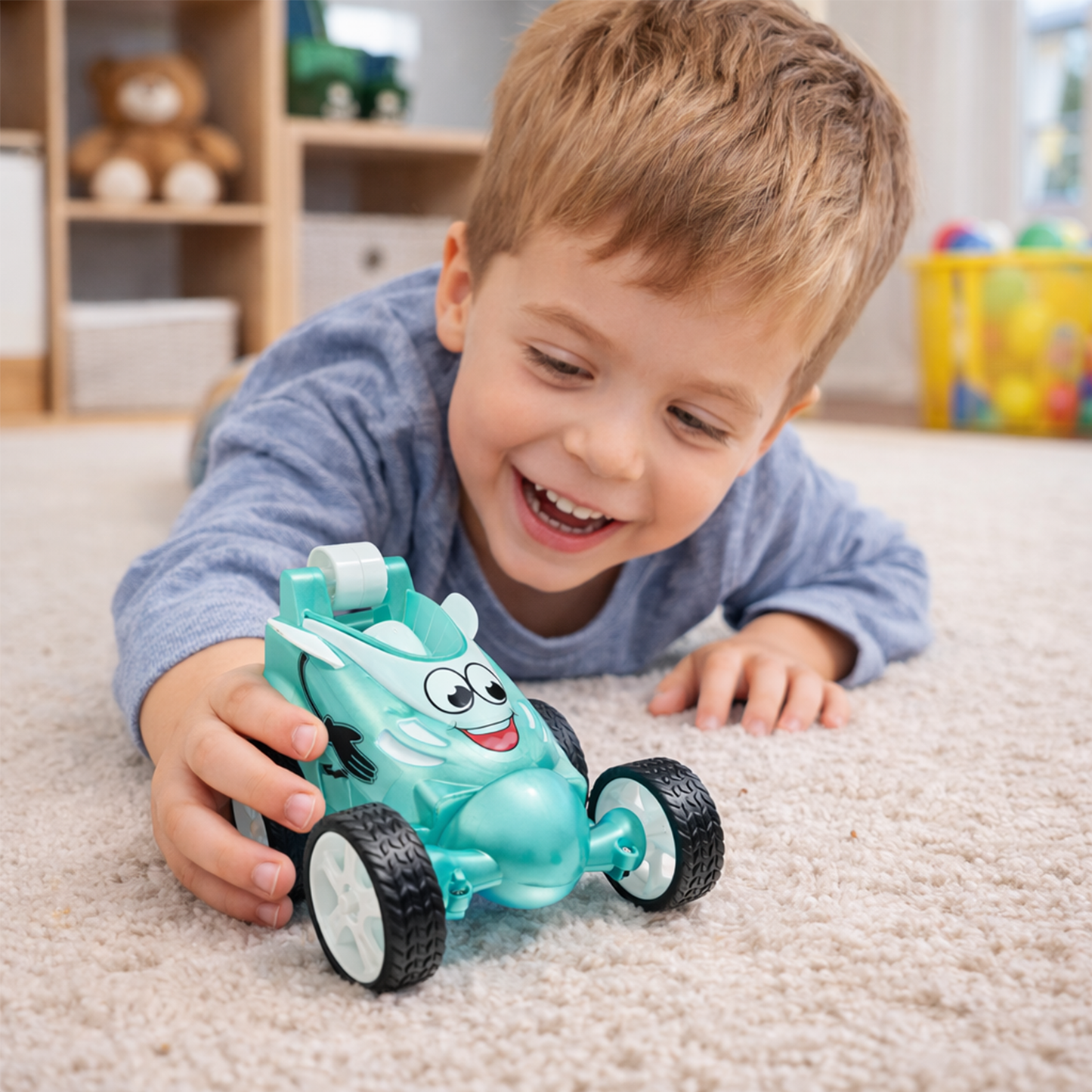 Small Stunt RC Car for Kids | Rechargeable High-Speed Remote Control Car – Glassy Green