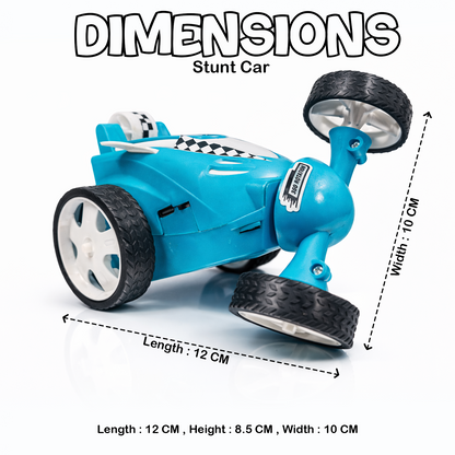 Small Stunt RC Car for Kids | Rechargeable High-Speed Remote Control Car with LED Lights – Blue