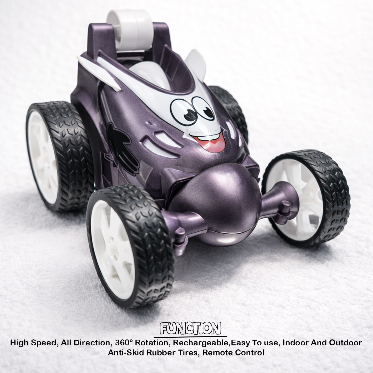 Small Stunt RC Car for Kids | Rechargeable High-Speed Remote Control Car – Glassy Purple