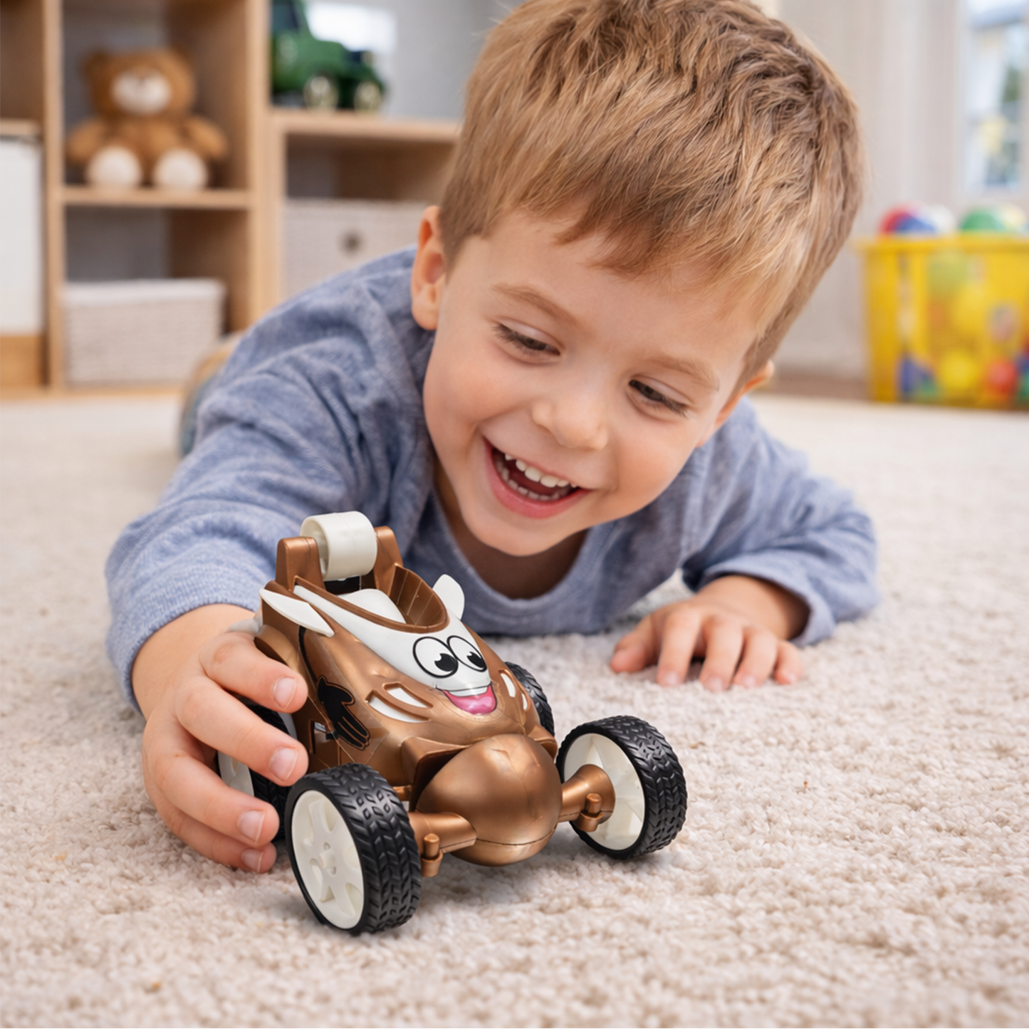 Small Stunt RC Car for Kids | Rechargeable High-Speed Remote Control Car – Glassy Maroon