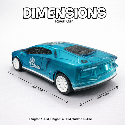 Dazzling Blue Translucent Glitter RC Sports Car for Kids | High-Speed Rechargeable Toy