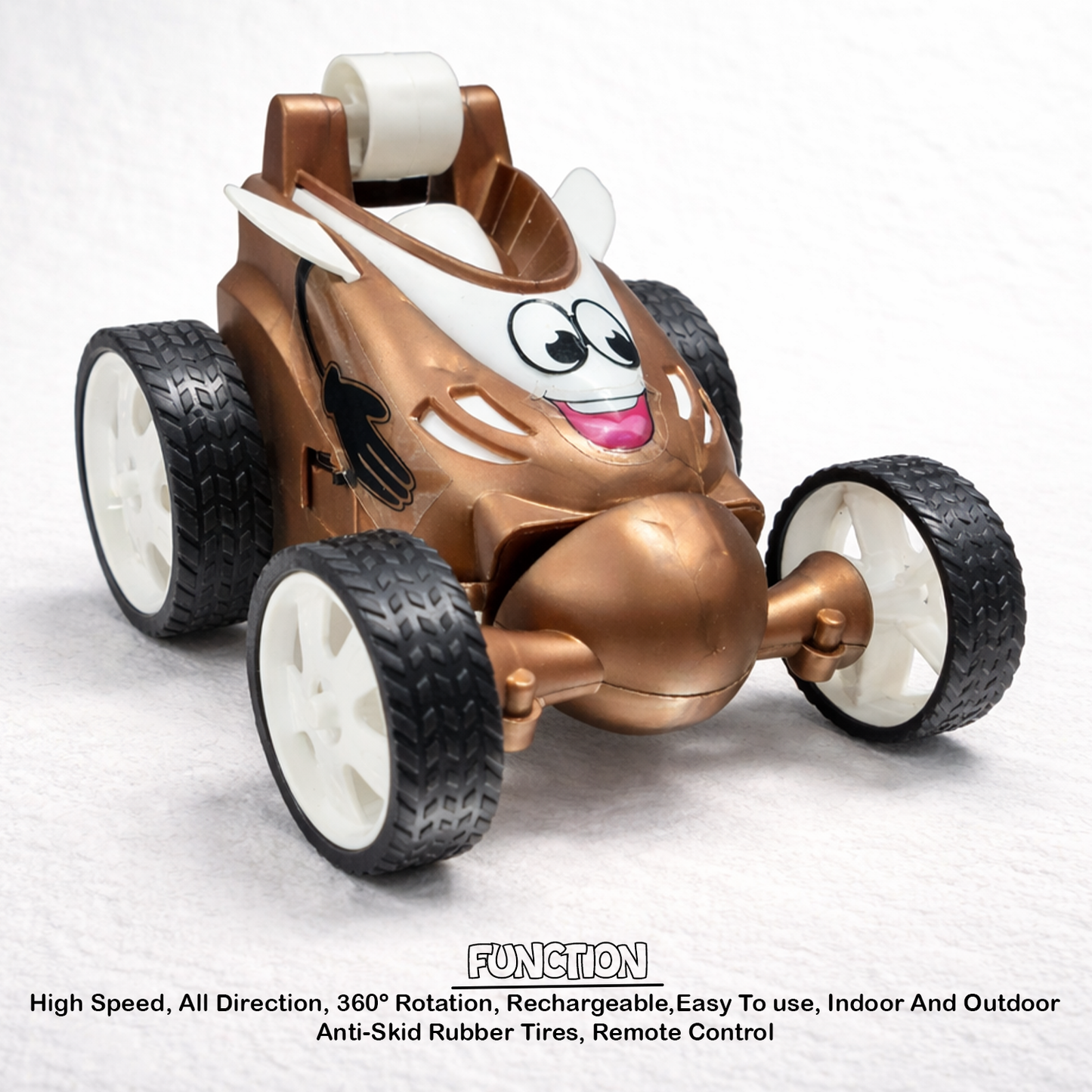 Small Stunt RC Car for Kids | Rechargeable High-Speed Remote Control Car – Glassy Maroon