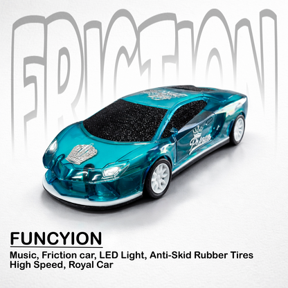 Dazzling Blue Translucent Glitter RC Sports Car for Kids | High-Speed Rechargeable Toy
