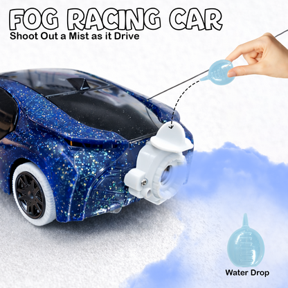 Remote Control 2 Way RC Car, Hgih Speed, Smoke Car, LED Light (Blue)