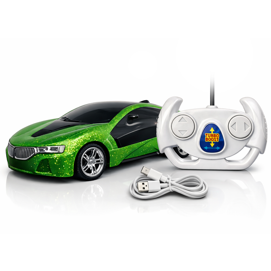 3D Metallic Sparkling RC Car for Kids – High-Speed Rechargeable Remote Control Car