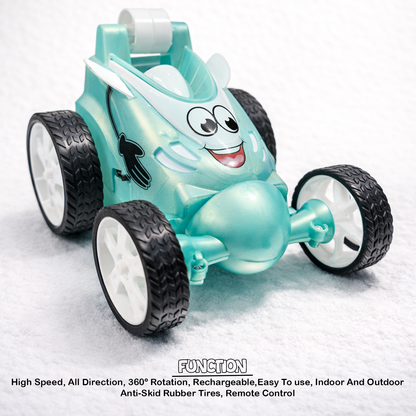 Small Stunt RC Car for Kids | Rechargeable High-Speed Remote Control Car – Glassy Green