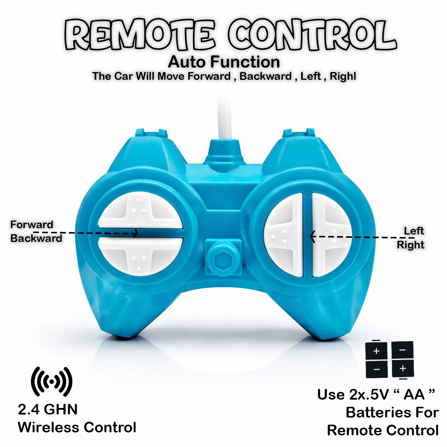 Small Stunt RC Car for Kids | Rechargeable High-Speed Remote Control Car with LED Lights – Blue