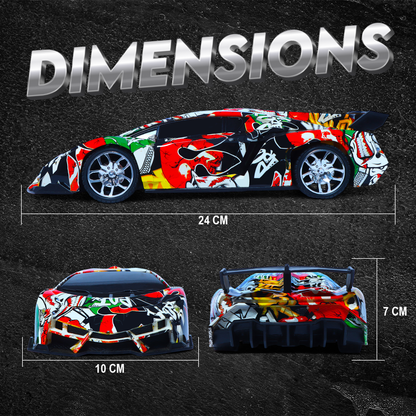 Cartoon RC Sports Car for Kids | Rechargeable High-Speed Remote Control Toy Car with LED Lights