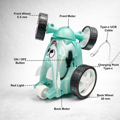 Small Stunt RC Car for Kids | Rechargeable High-Speed Remote Control Car – Glassy Green