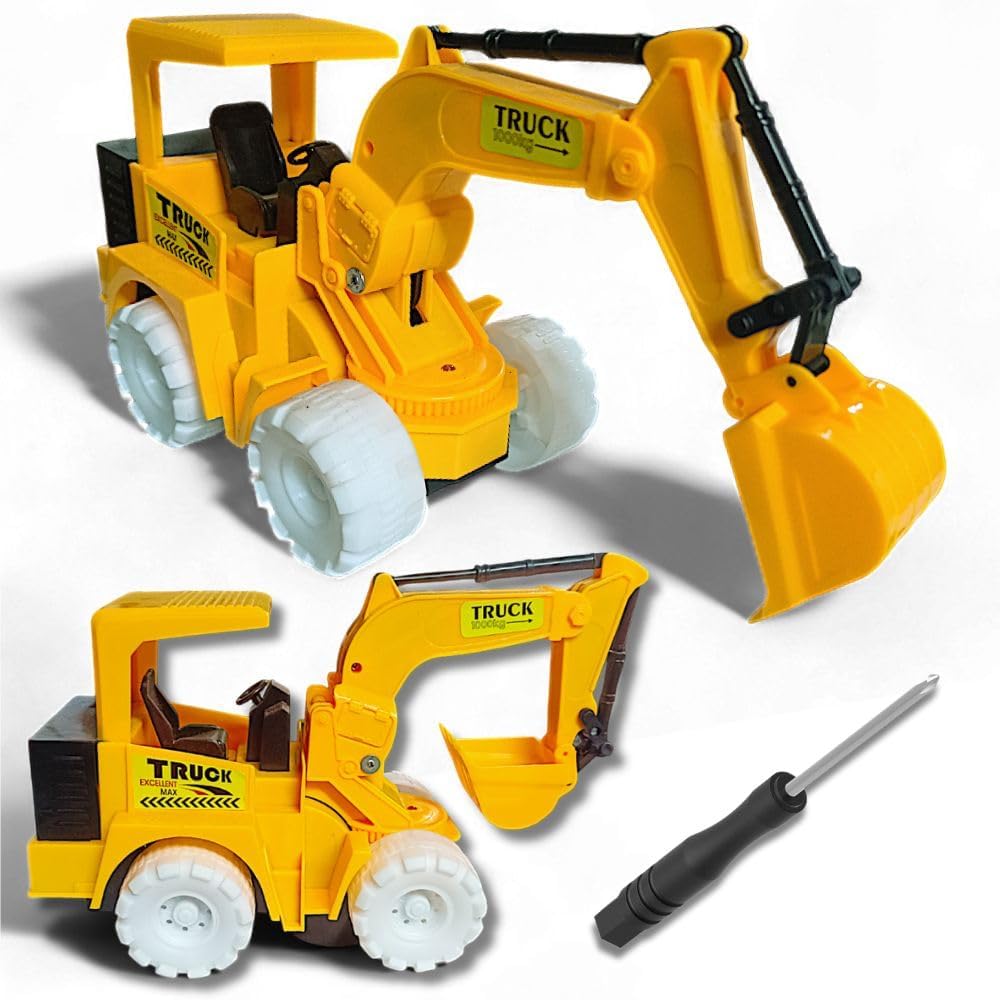 JCB Battery Operated with Lights and Music for Boys Girls & Kids Fun Friction Toy (8031)