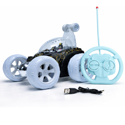 Design 360° Rotating RC Stunt Car for Kids | Rechargeable High-Speed Remote Control Car – Black